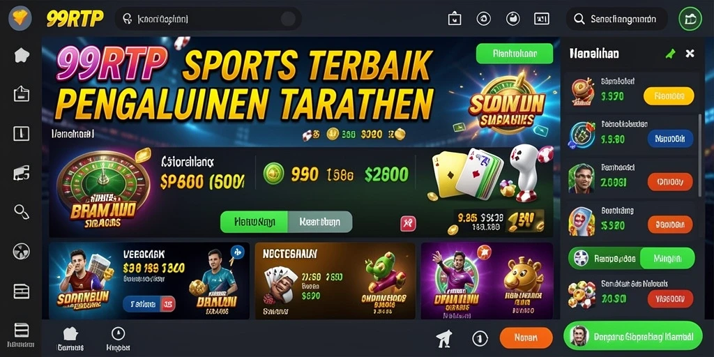 Tampilan menarik dari gameplay Sportsbook dalam 99RTP.