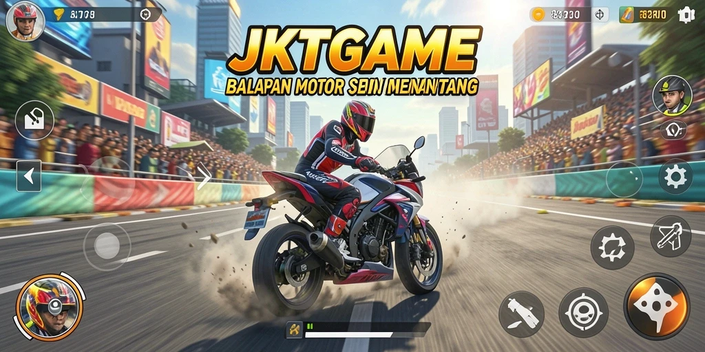 Gameplay intens dengan balapan motor yang mendebarkan.