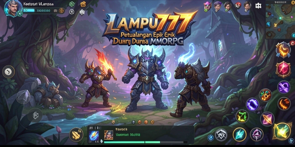 Tampilan gameplay LAMPU777 dengan aksi seru di dunia MMORPG.