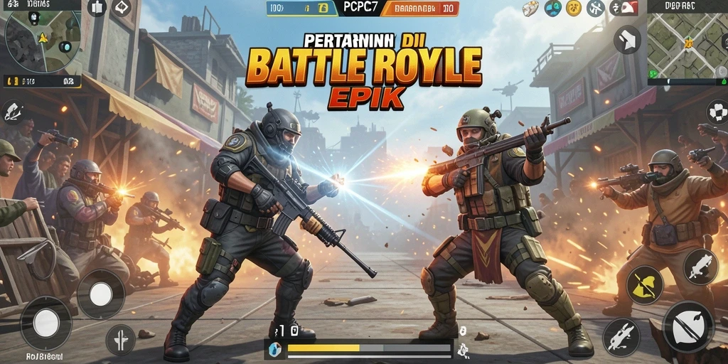 Tangkapan layar menarik dari gameplay Battle Royale PCPC7.